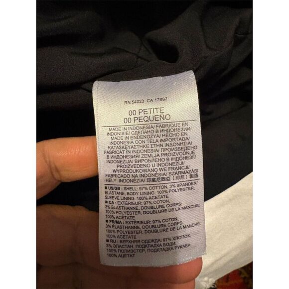 Banana Republic Women's Black Blazer 00P Tailored One-Button Jacket - Picture 7 of 10